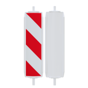 Plastic traffic panel type 40 | film RA2/C, hatched | on one side indicating right